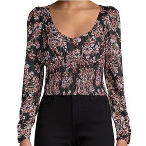 Free People Santiago Floral Print Top